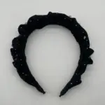 Vintage French Star Rhinestone Pleated Headband Women