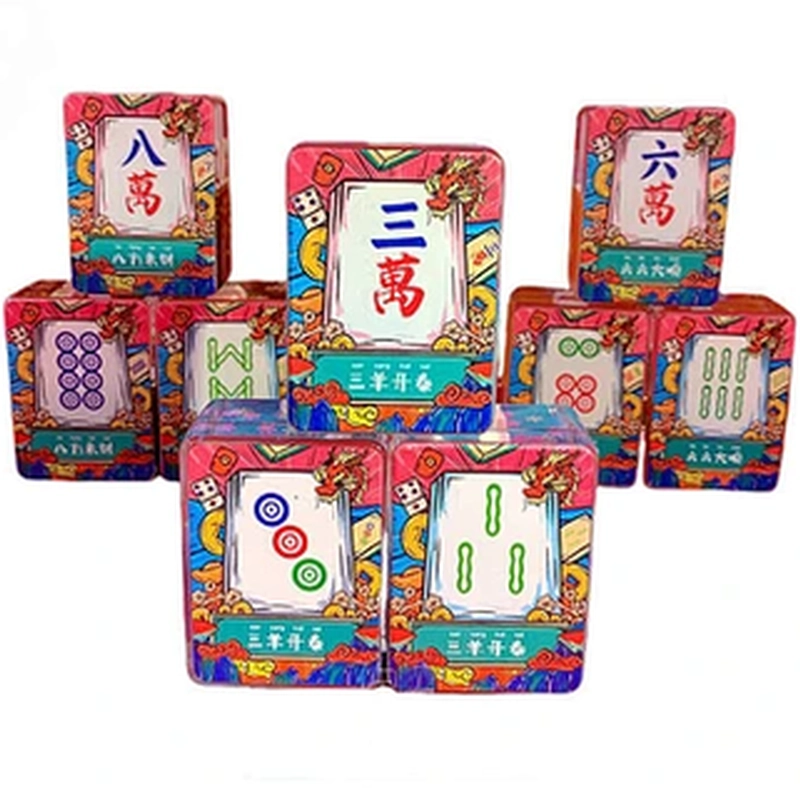 国潮麻将流沙盲盒盲袋 咕卡创意摆件 文创礼品挂件