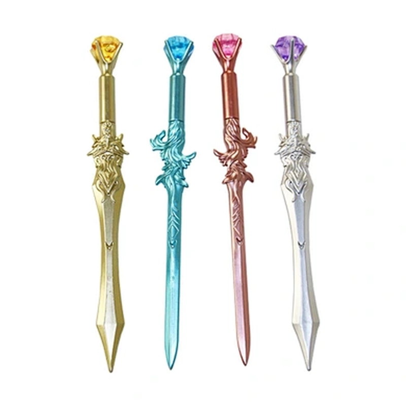 Diamond Sword Ballpoint Pen Retro Weapon Style Black Ink
