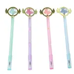 Crystal Star Ballpoint Pen Clear Barrel Cute Student Stationery