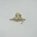 Minimalist Bow Tassel Pearl Metal Hair Claw Clip Large