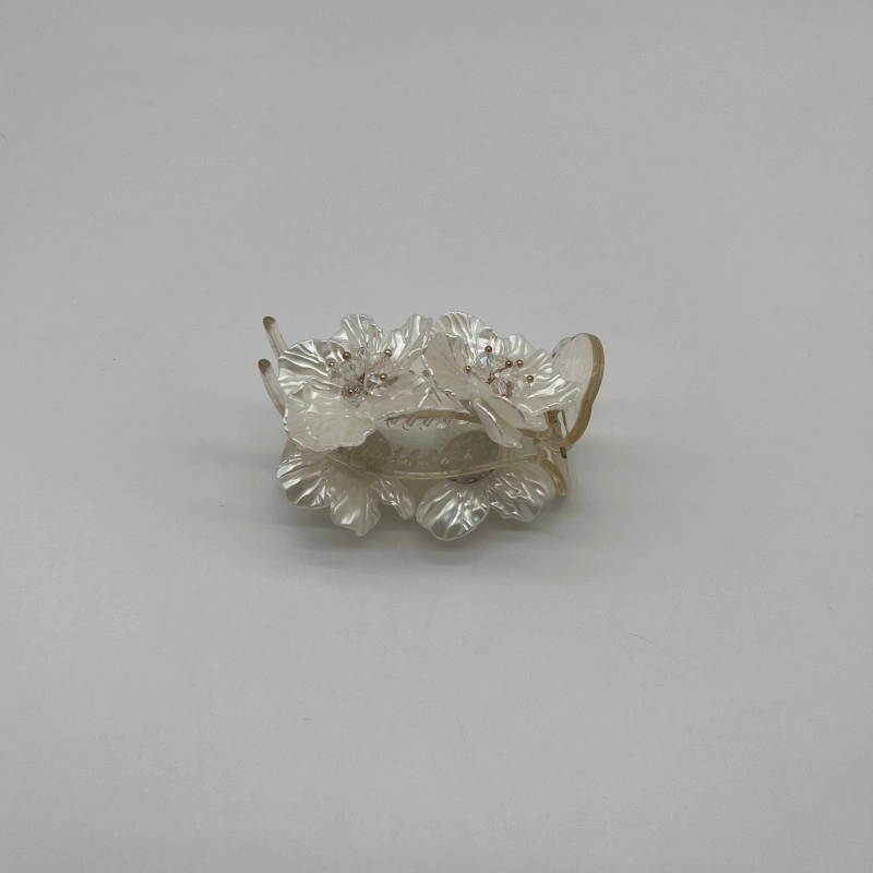 山茶花双面丸子头头饰简约百搭多功能盘发神器高马尾固定后脑勺发夹