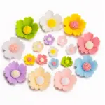 樹脂製9色デイジー花パーツ DIYヘアクリップ 手芸アクセサリー
