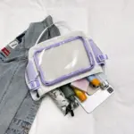 Plain Ita Messenger Bag with Clear Badge Display Pocket
