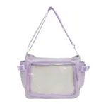 Plain Ita Messenger Bag with Clear Badge Display Pocket