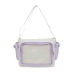 Plain Ita Messenger Bag with Clear Badge Display Pocket