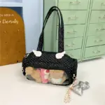 ドット柄 小さな羽付き 痛バッグ トート・ショルダー 斜め掛け 通学バッグ