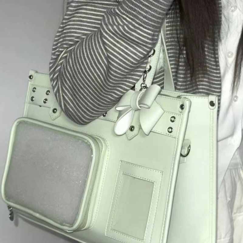 推し活 痛バッグ PU 隠しポケット付き 韓国風 2WAY ショルダー・リュック