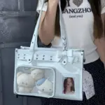 推し活 痛バッグ PU 隠しポケット付き 韓国風 2WAY ショルダー・リュック