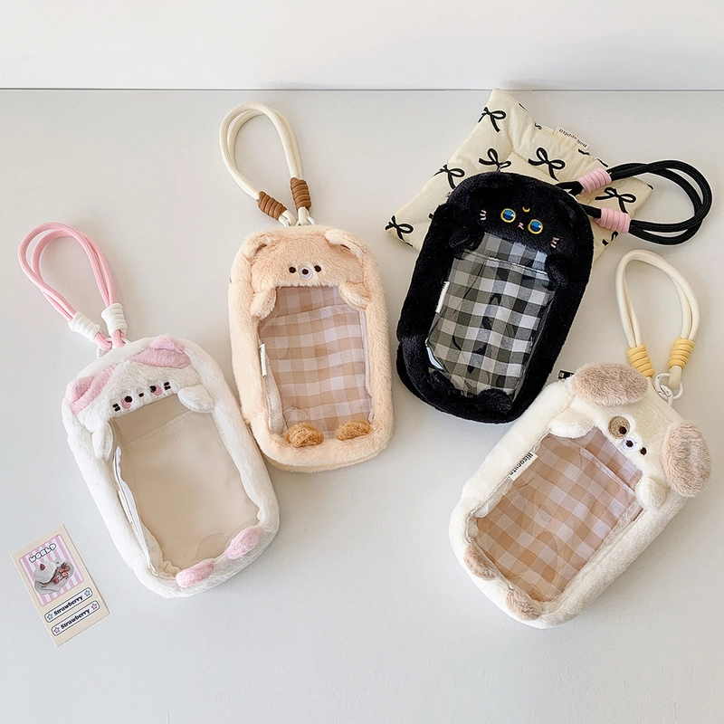 カートゥーン風 ふわふわぬいぐるみバッグ 15cmドール収納 痛バッグ