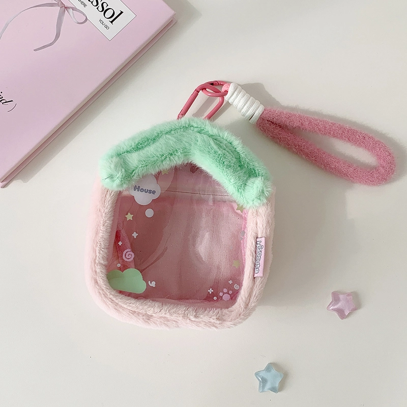 かわいいぬいぐるみハウス型 透明ドールバッグ 痛バッグ 収納ポーチ