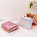 ホログラムクリップ付き PUコインケース レディースカードケース ミニ財布