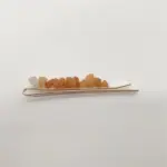天然石碎料发钗南红玛瑙绕线双针U型插钗小众设计头饰女