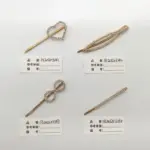 几何镂空水钻发钗金色插针星形爱心四叶草12款小众头饰女